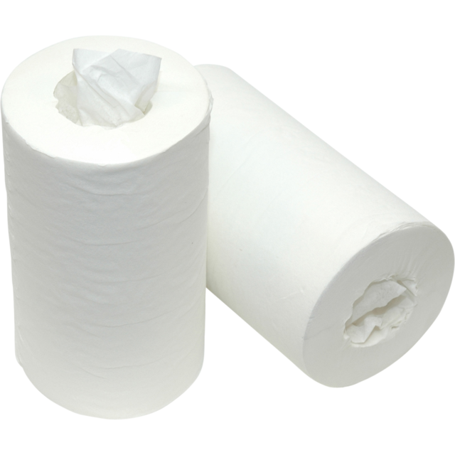 Qleaniq® Poetspapier, 1-laags, 21.5cm, 120m, papier, wit 1