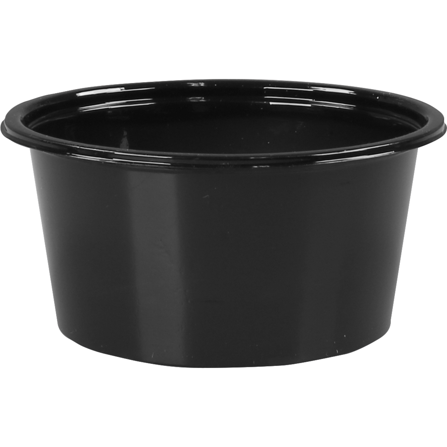 Cup, Gerecycled PET, 100ml, Ø 75mm, zwart 1