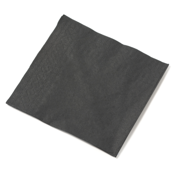 Servet, cellulose, 2-laags, 25x25cm, zwart 1