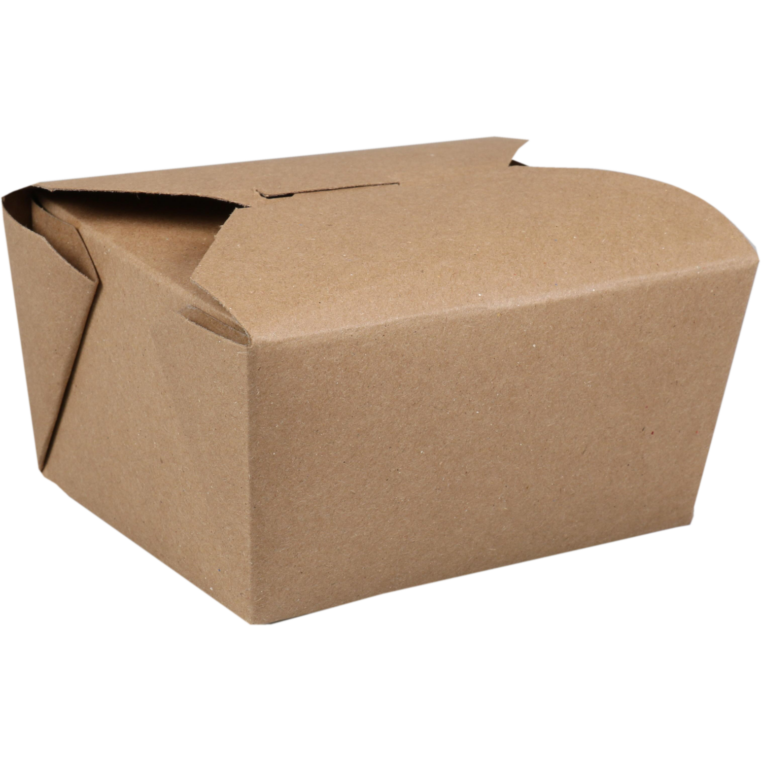 Fold-Pak Bak, Karton + PE, 775ml, oosterse maaltijdbak, 127x114x64mm, bruin 1