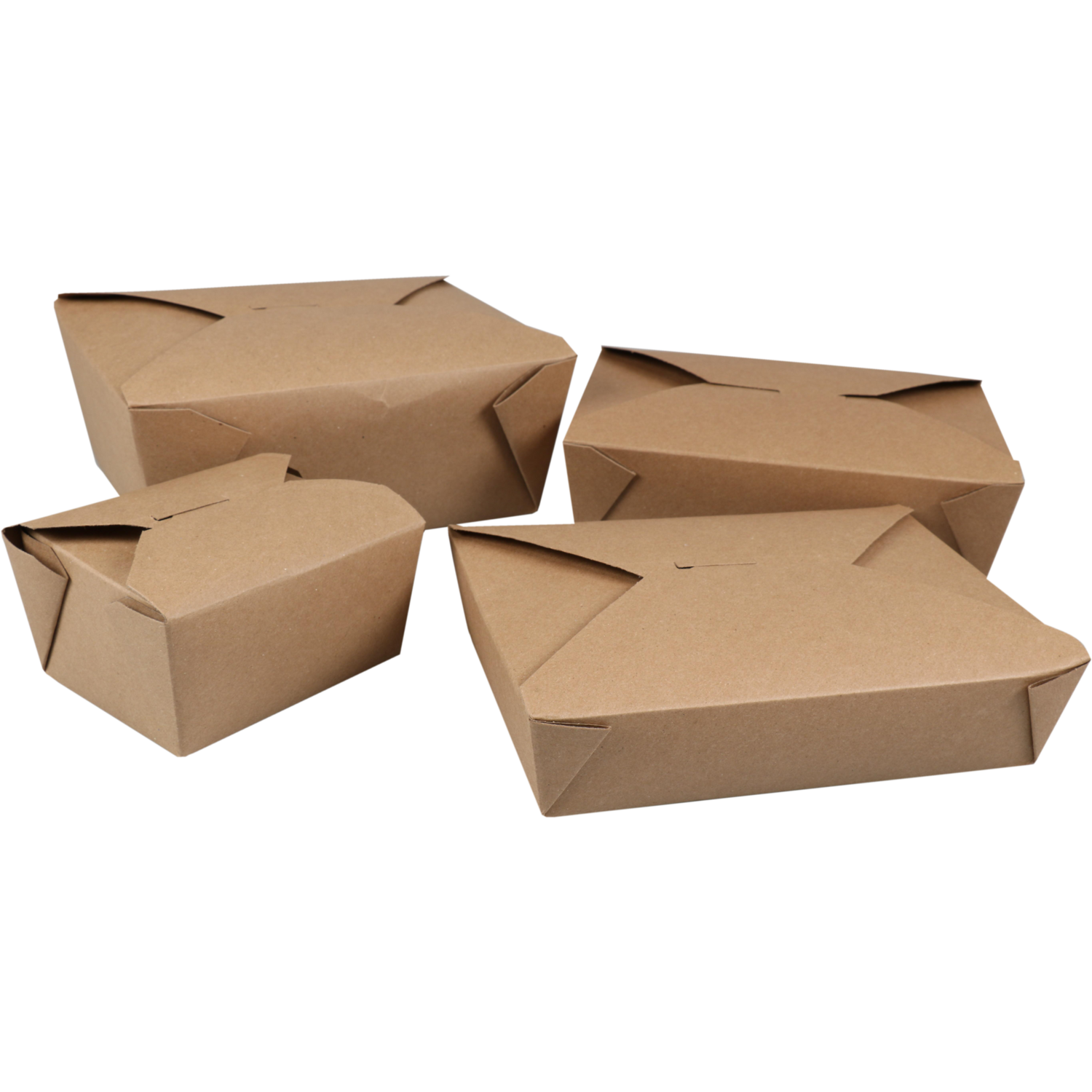 Fold-Pak Bak, Karton/PE, 1470ml, oosterse maaltijdbak, 216x159x48mm, bruin 2