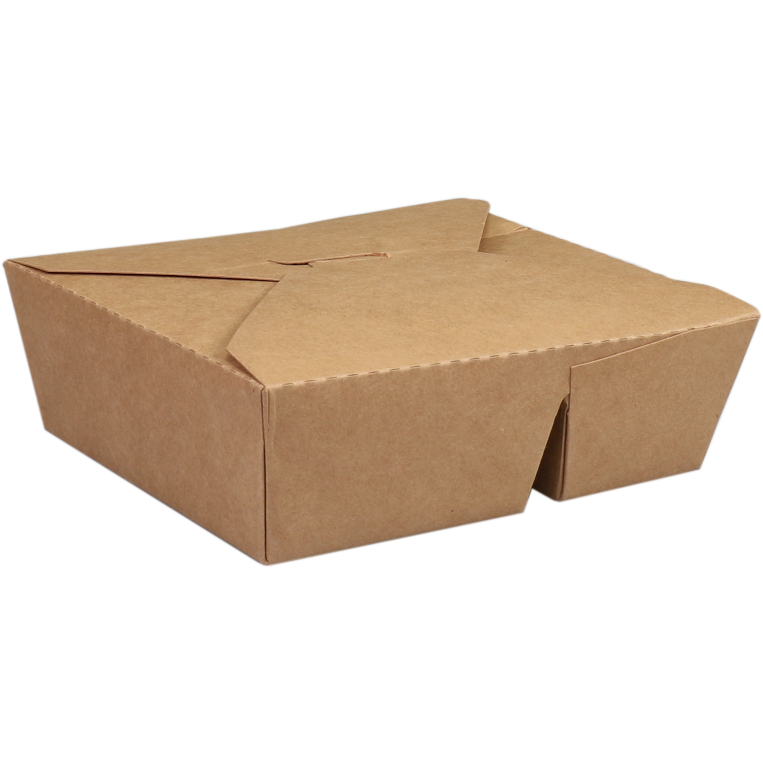 Biodore Bak, Kraft/PLA, 2-vaks, maaltijdbox, 168x138x51mm, bruin 1