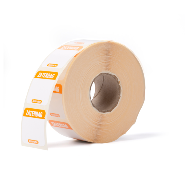 FoodSecure® Label, papier, verwijderbaar, 25x25mm, oranje 1