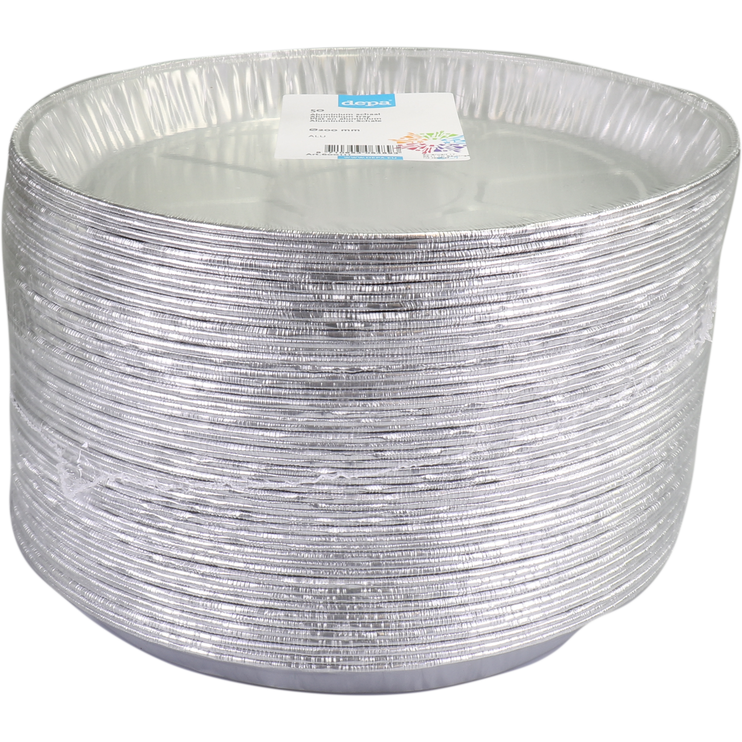 Schaal, aluminium, rond, 750ml, 24mm, ∅200mm, zilver 2