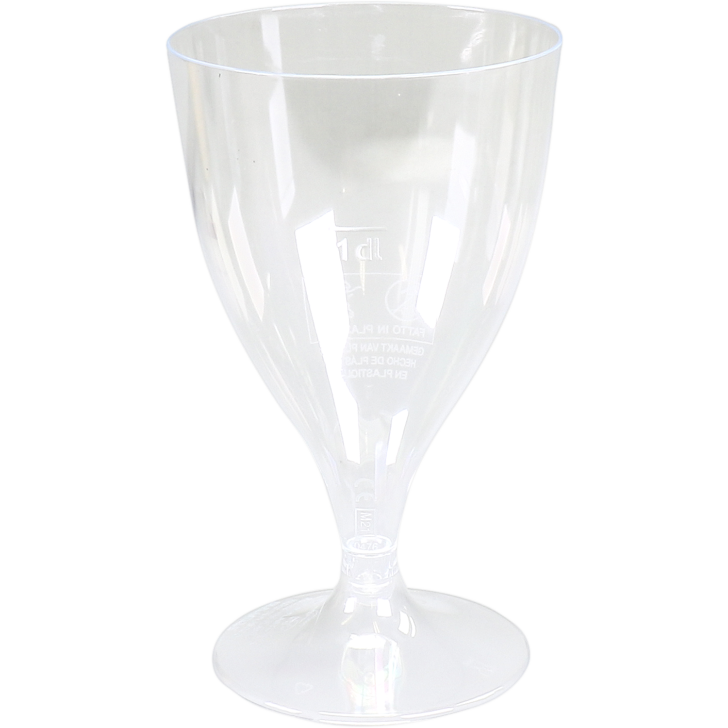 Goldplast Glas, wijnglas, met losse voet, reusable, pS, 160ml, transparant 1
