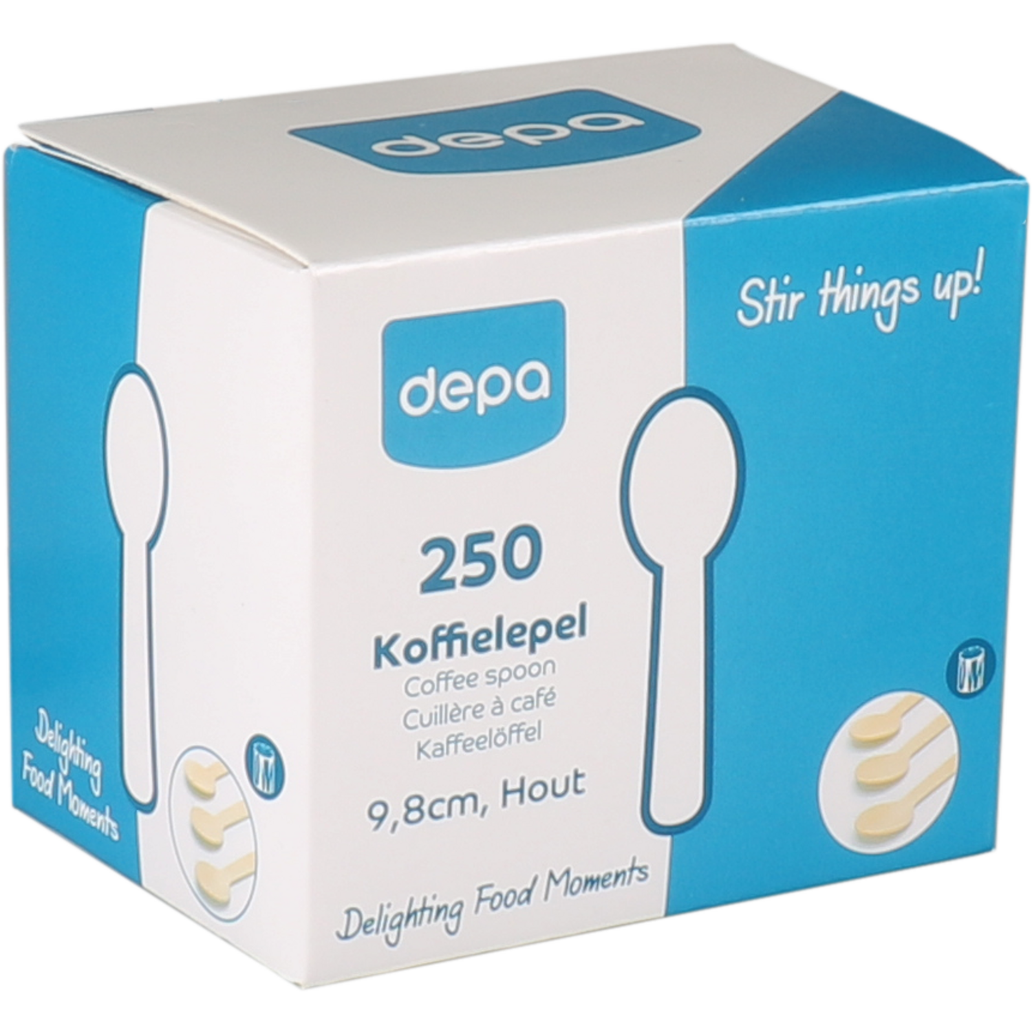 DEPA® Lepel, koffielepel, Hout, 98mm, naturel 2