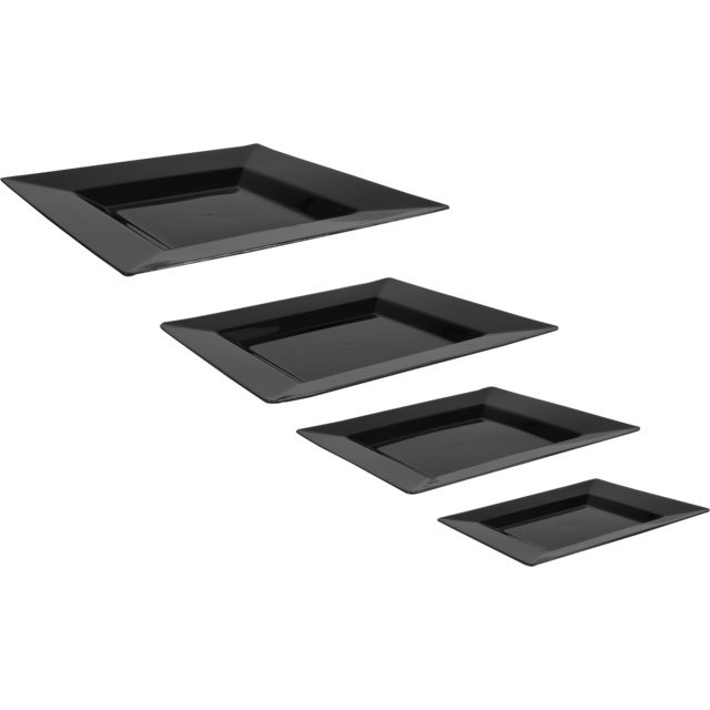 DEPA® Bord, reusable, vierkant, pS, 165x165mm, zwart 3