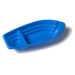 Container, PS, met sausvak, fish container, 215x103x35mm, blue