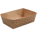 DEPA® Bak, Karton + kleicoating, conisch minibakje, 75x48x28mm, bruin/zwart